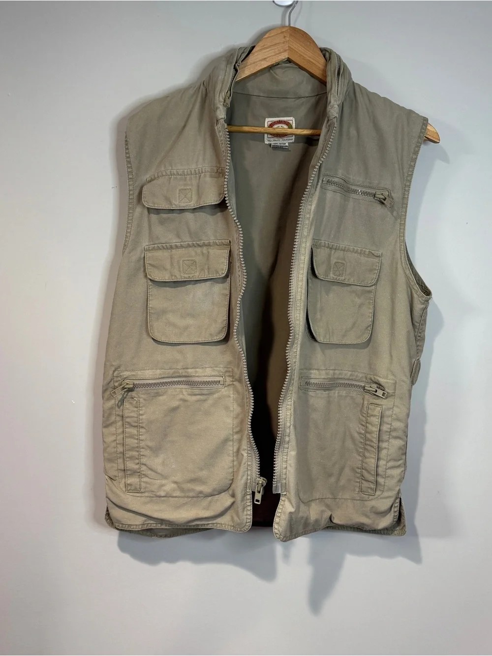 Banana Republic Vintage Mill Valley Khaki Vest Utility Photographer Journalist M